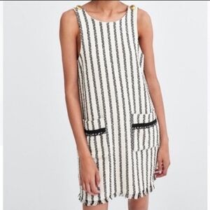Zara Striped Mini Dress Sz L